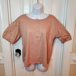 LOFT Women's Tan Button-Down Shirt